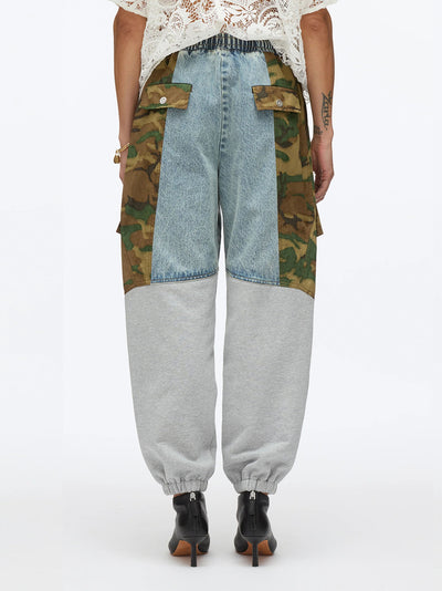 Patchwork Camo Jogger (Dark Olive Multi)