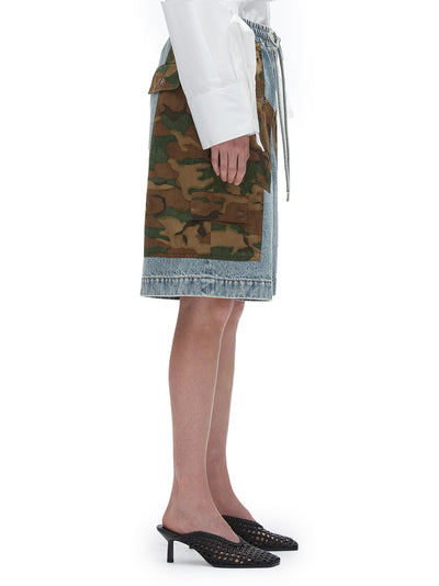 Patchwork Camo Basketball Short (Dark Olive Multi)