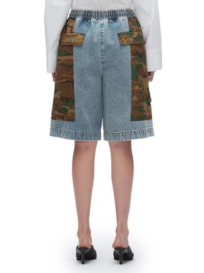 Patchwork Camo Basketball Short (Dark Olive Multi)