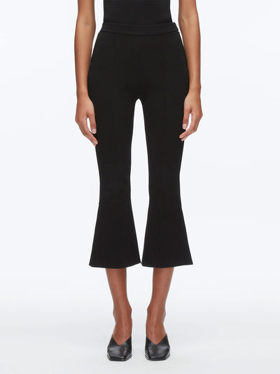 Compact Cropped Kickflare Pant (Black)