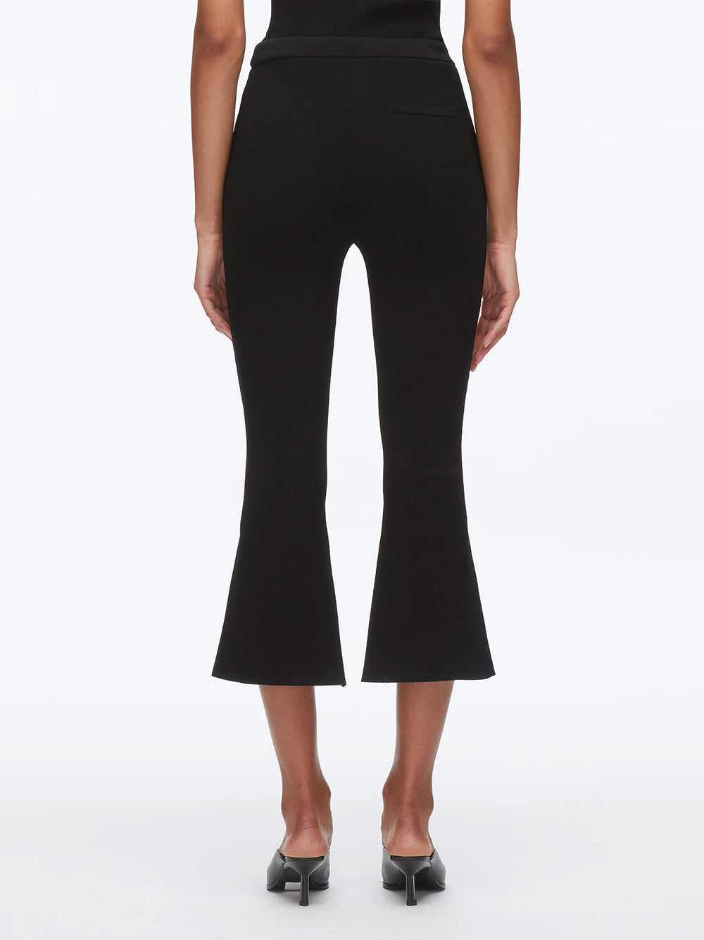 Compact Cropped Kickflare Pant (Black)