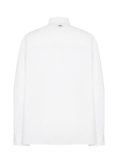 Stitch Line Over Shirt (White)