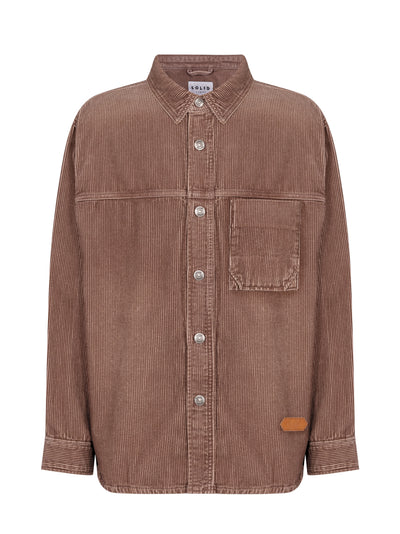 Over Corduroy Shirt Brown