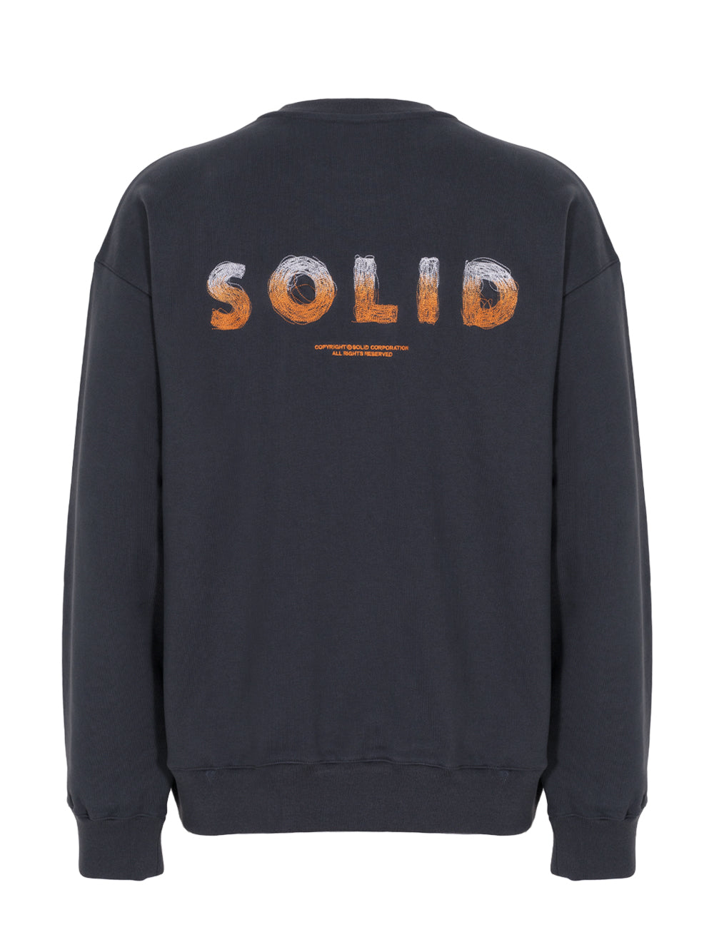Gradient Doodle Embroidery Sweatshirt Navy