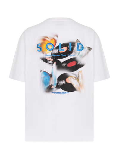 Record Butterfly T-Shirt White
