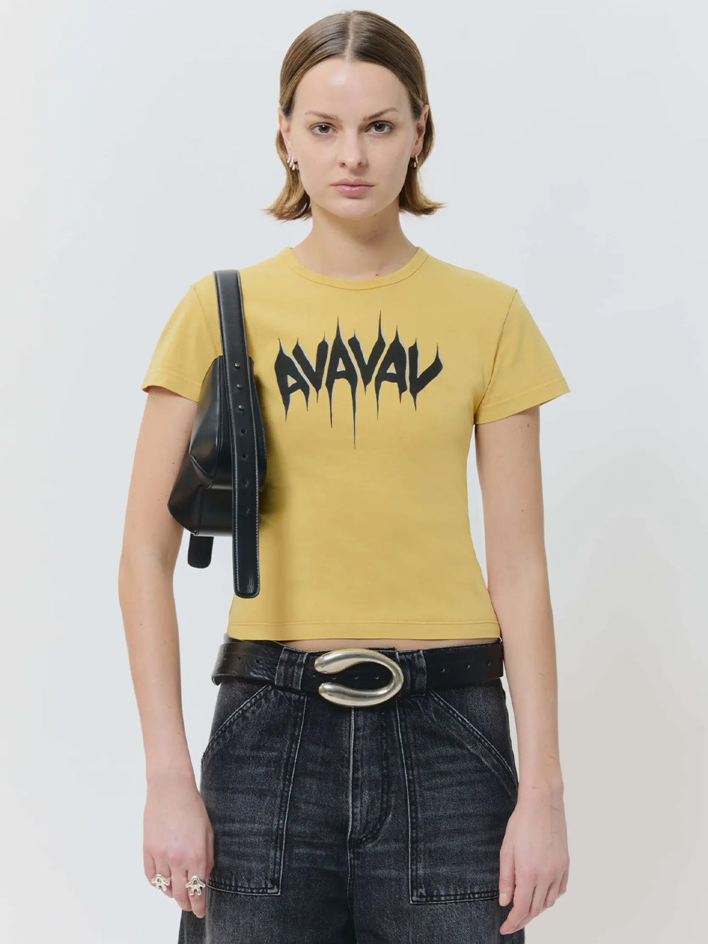 Printed Baby Tee (Yellow)