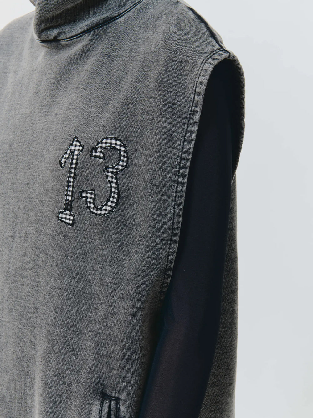Hooded Vest Sweater Grey