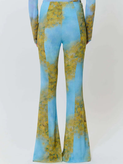 Tailored Print Trousers Yellow&Blue