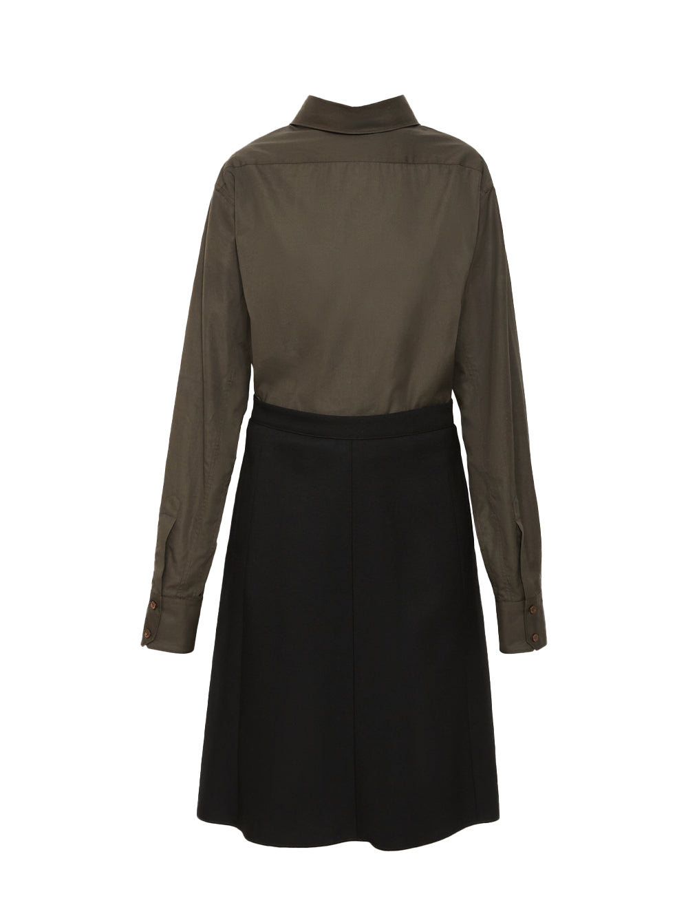 Reversed Shirtdress (Brown/Black)