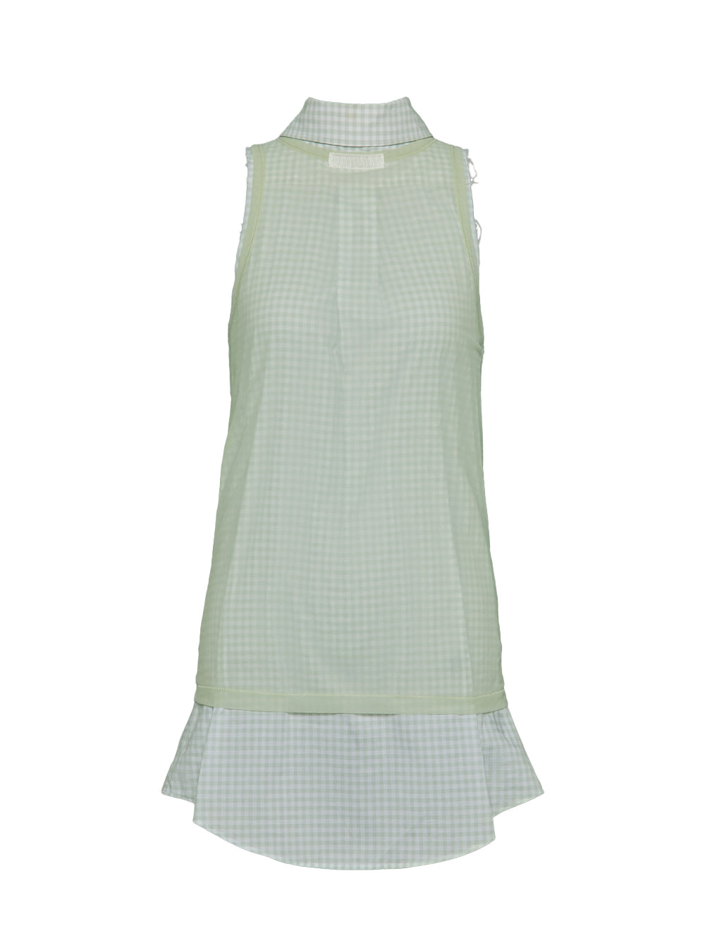 Back To Front Check Shirt (Pale Green/Light Green)