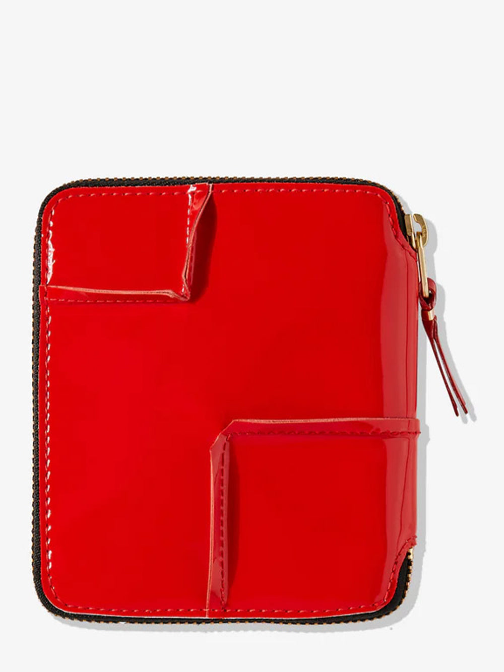 Reversed Hem Full Zip Around Wallet (Red)