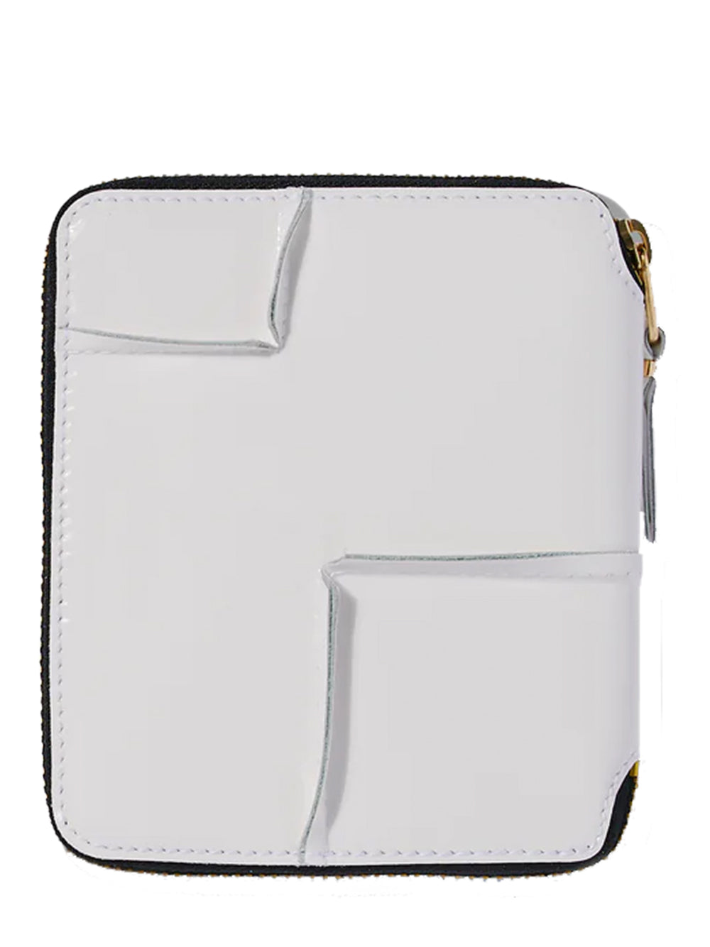 Reversed Hem Full Zip Around Wallet (White)