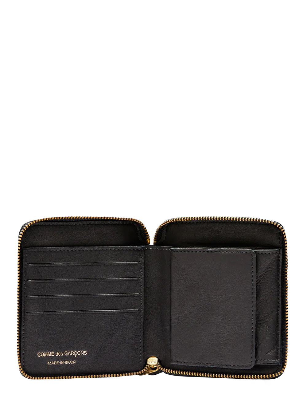 Washed Full Zip Around Wallet Black