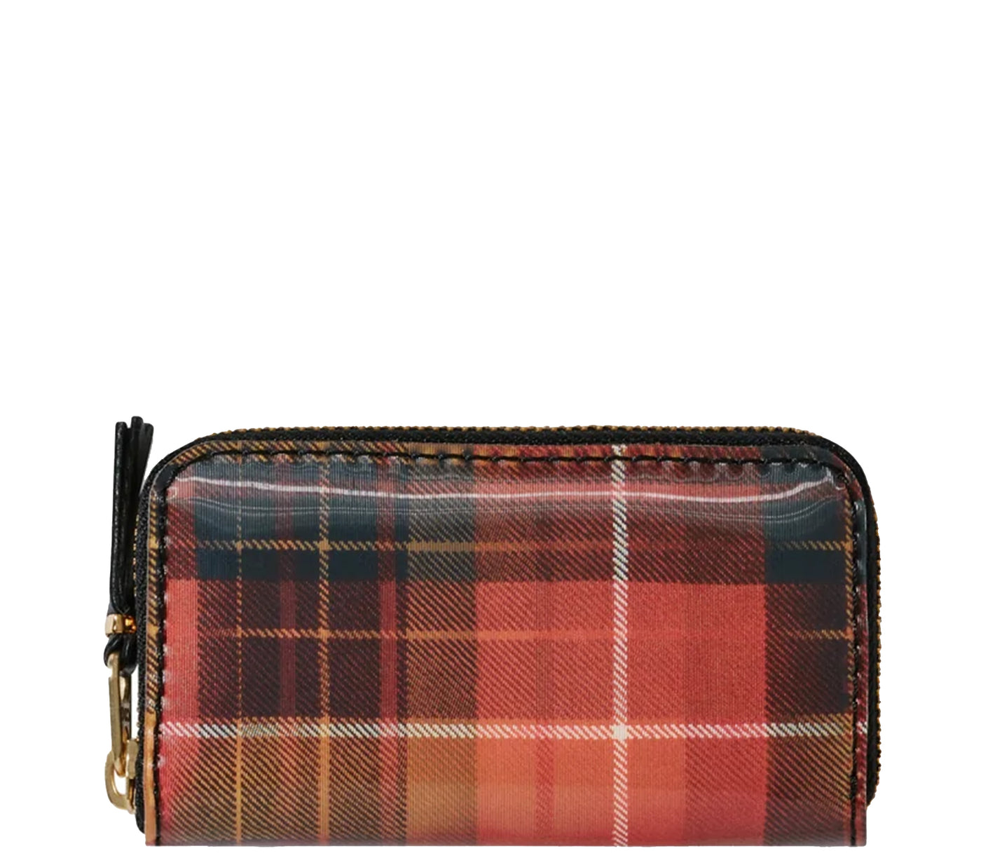 Lenticular Tartan Rectangular Zip Around Wallet (Red/Yellow)