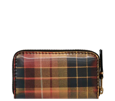 Lenticular Tartan Rectangular Zip Around Wallet (Red/Yellow)