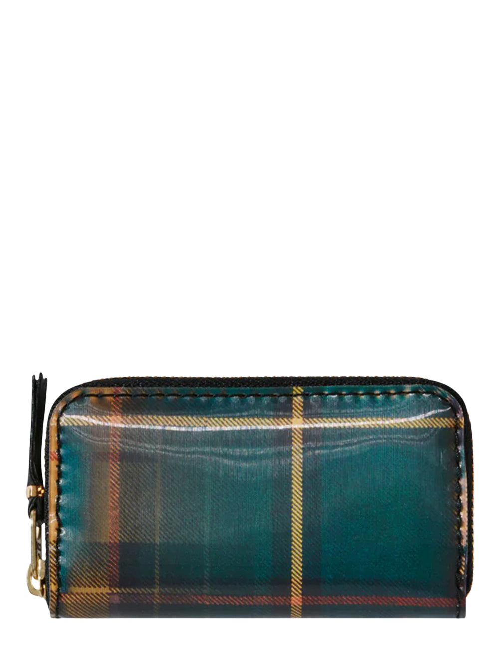 Lenticular Tartan Rectangular Zip Around  Wallet Yellow/Green