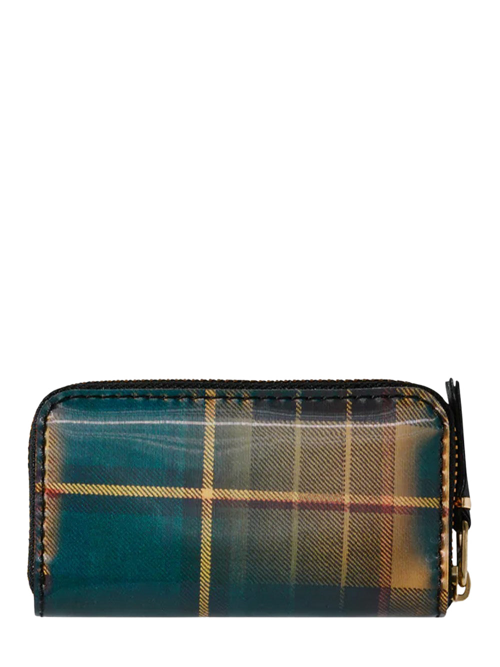 Lenticular Tartan Rectangular Zip Around  Wallet Yellow/Green