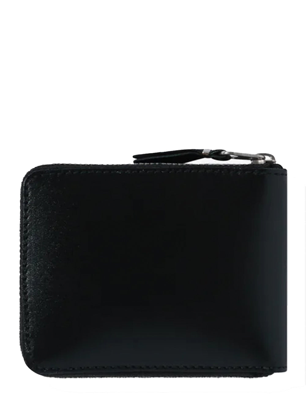 Silver Eyelet Full Zip Around Wallet Black