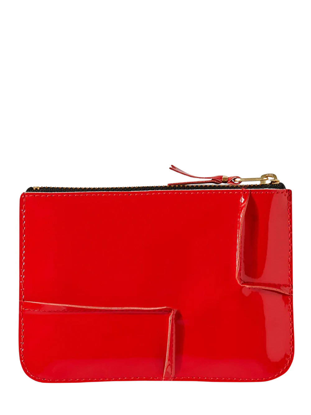 Reversed Hem Zip Pouch (Red)