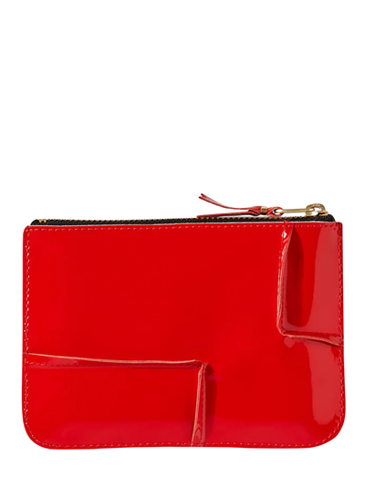 Reversed Hem Zip Pouch (Red)
