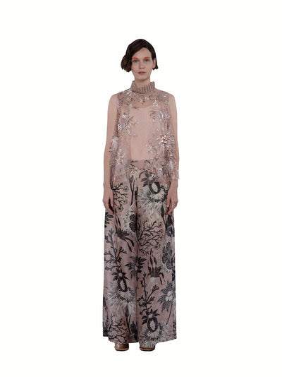 Embroidered And Beaded Mix Gli Blush