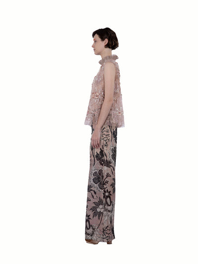 Embroidered And Beaded Mix Gli Blush