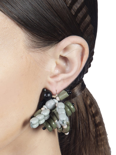 Embellished Insect Earrings Celadon-gree