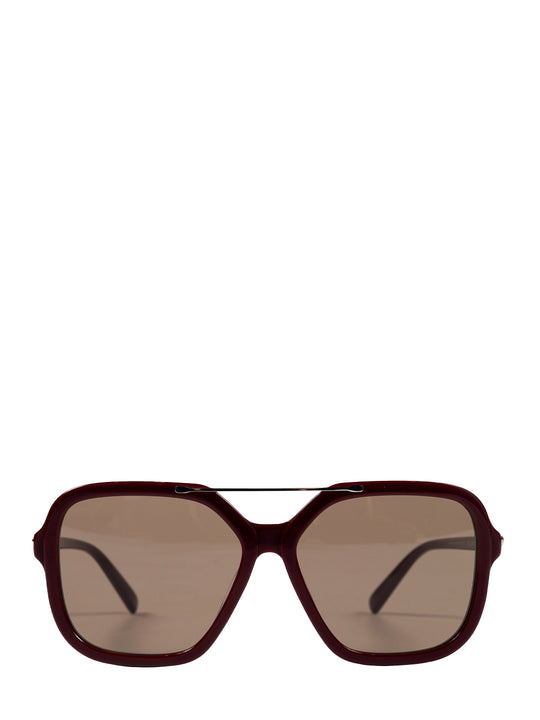 Sc40072i Acetate Sunglasses (Shiny Bordeaux/Brown)