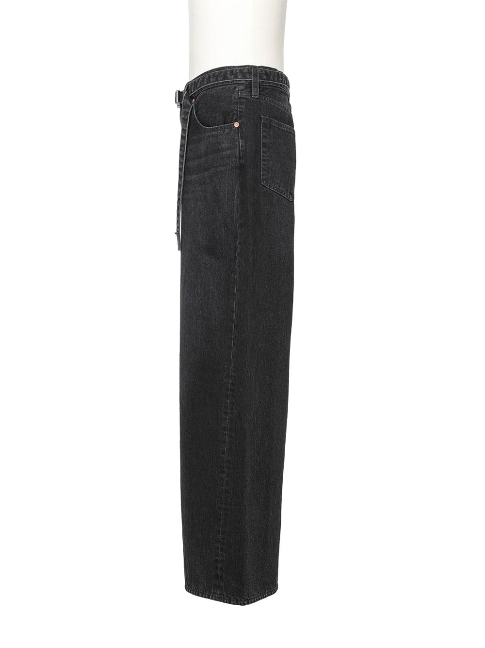 Wide Denim Pants Black