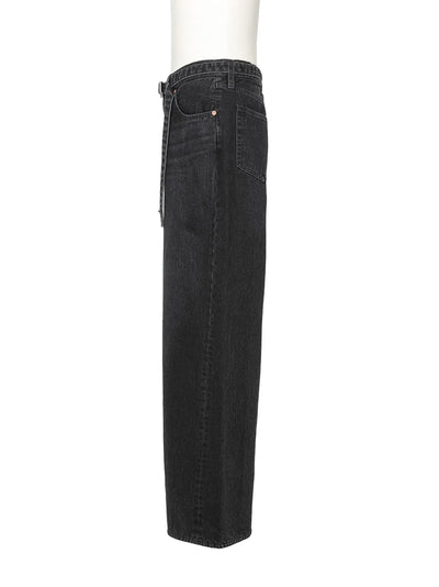 Wide Denim Pants Black