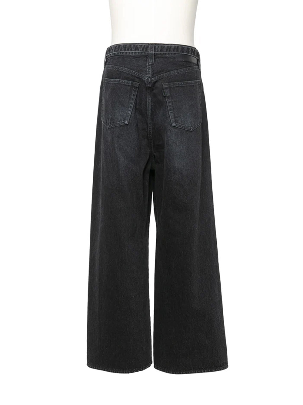 Wide Denim Pants Black