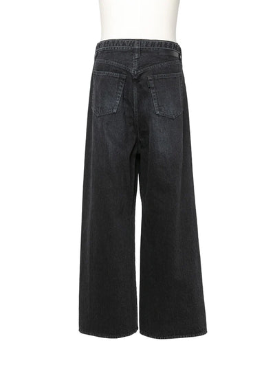 Wide Denim Pants Black