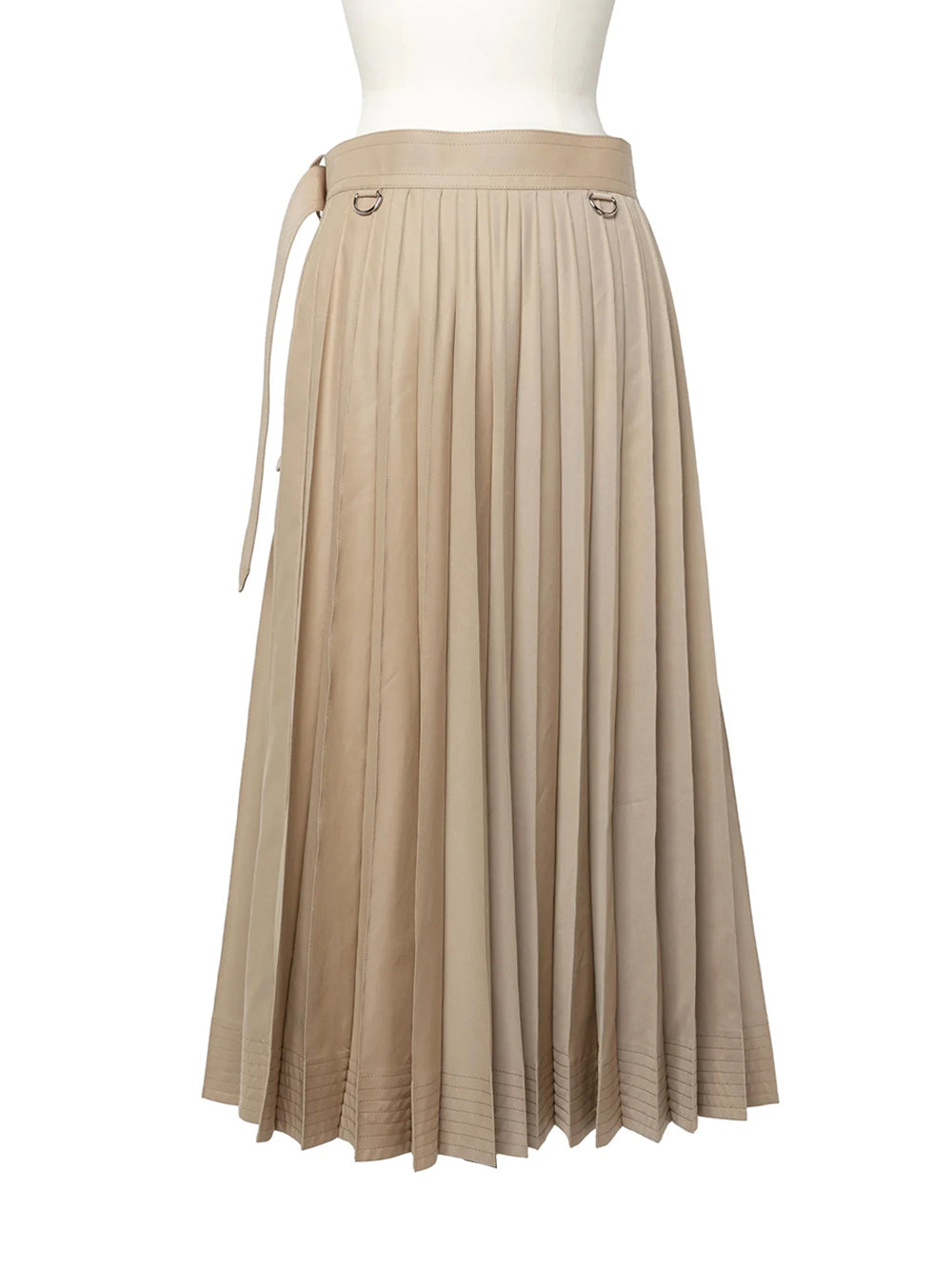Cotton Gabardine Skirt Beige