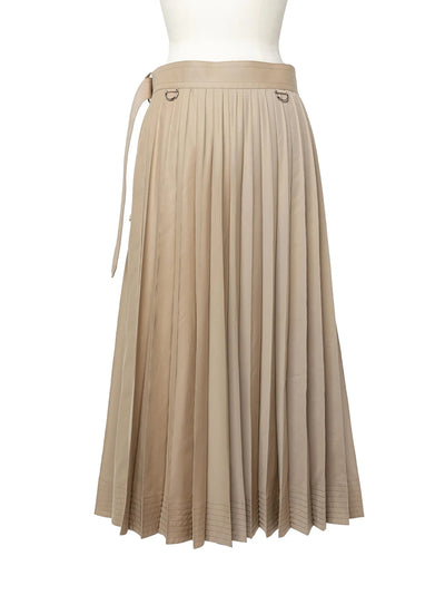 Cotton Gabardine Skirt Beige