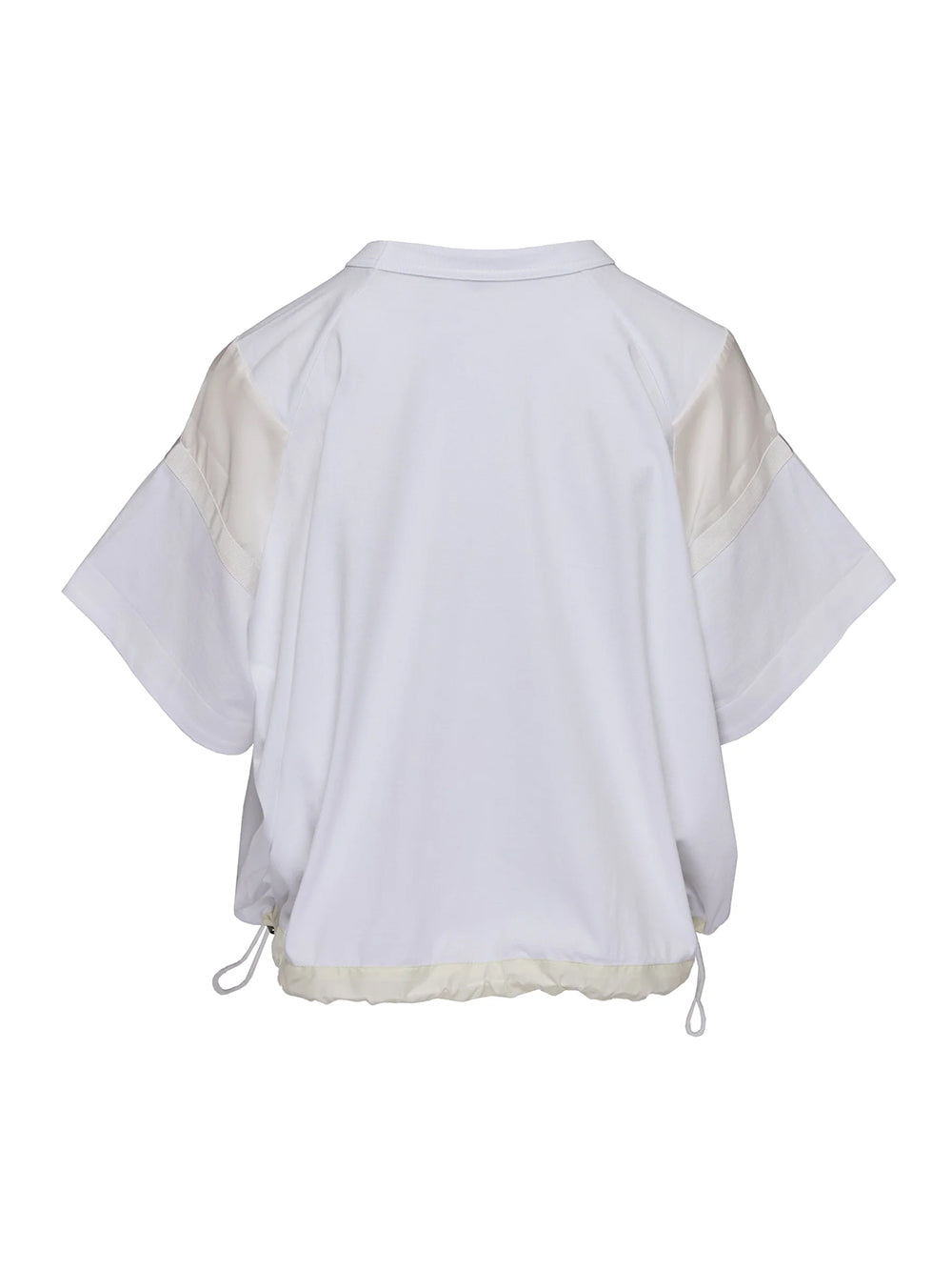 Satin X Cotton Jersey T-Shirt White X Off White
