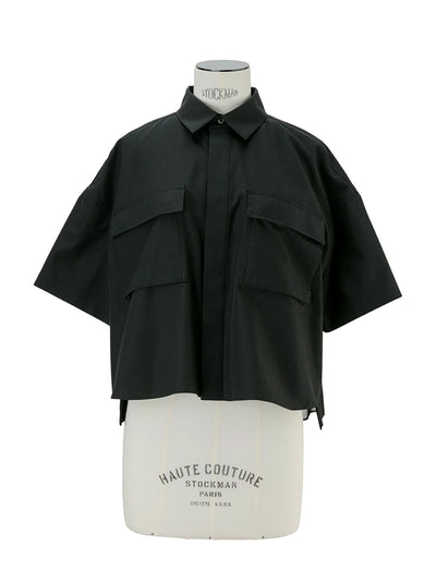 Cotton Poplin Shirt Black