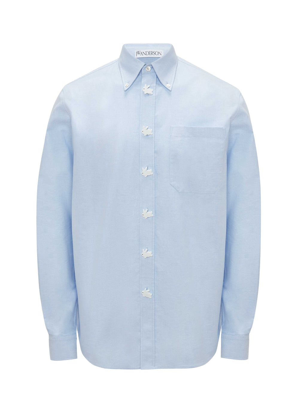 Animal Button Shirt Light Blue