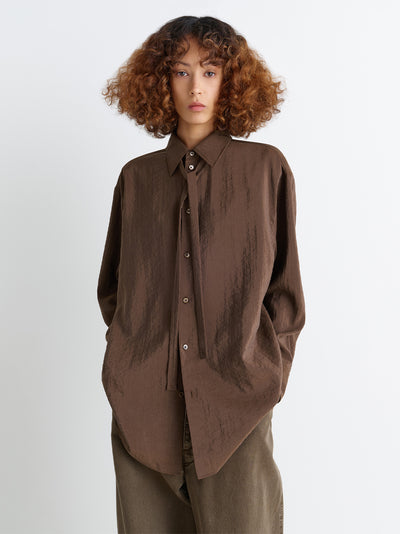 Long Shirt With Tie Brunette