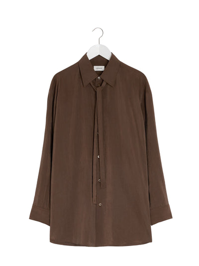 Long Shirt With Tie Brunette
