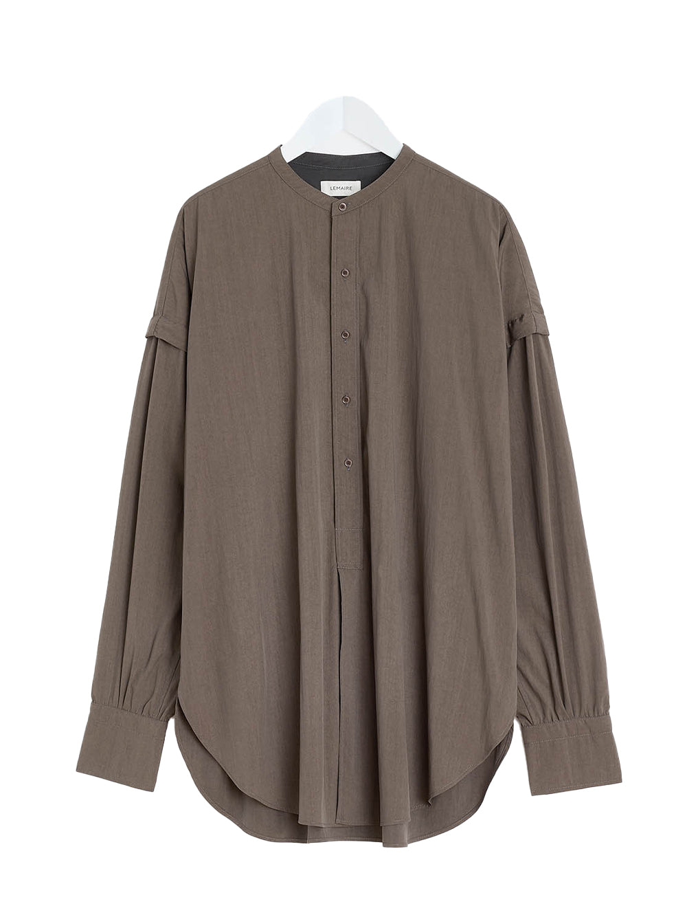 Long Shirt With Half Placket Walnut