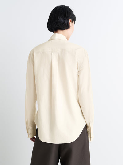 Pointed Collar Shirt Light Cream