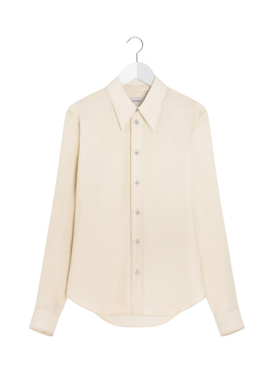 Pointed Collar Shirt Light Cream