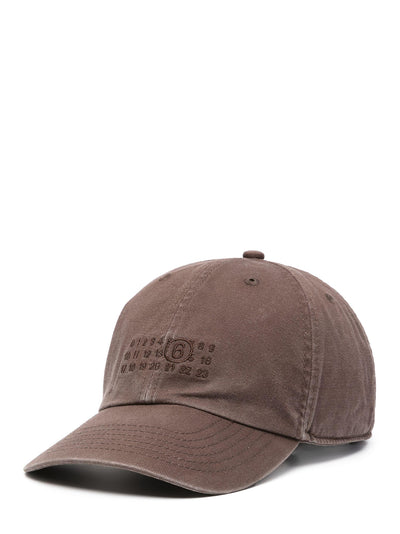 Numbers-Motif Cap Khaki