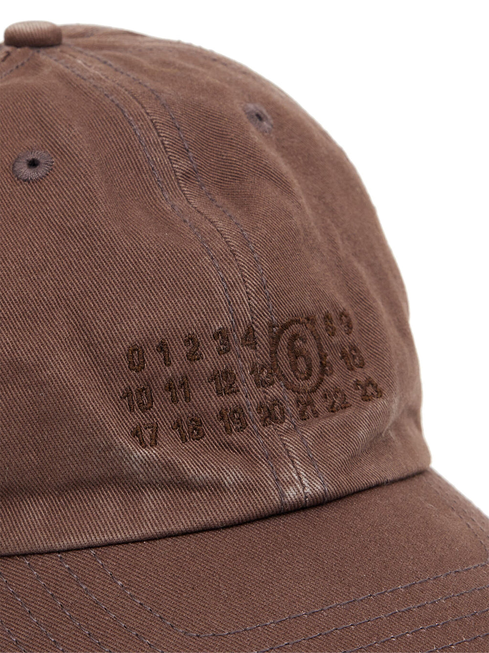 Numbers-Motif Cap Khaki