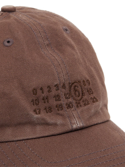 Numbers-Motif Cap Khaki