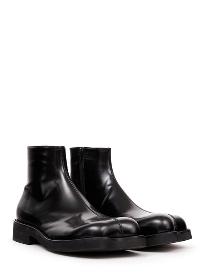 Trunk Leather Ankle Boots Black