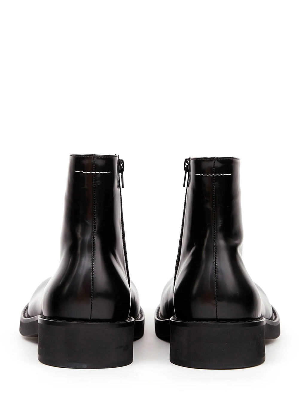 Trunk Leather Ankle Boots Black