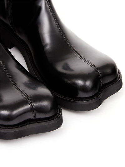 Trunk Leather Ankle Boots Black