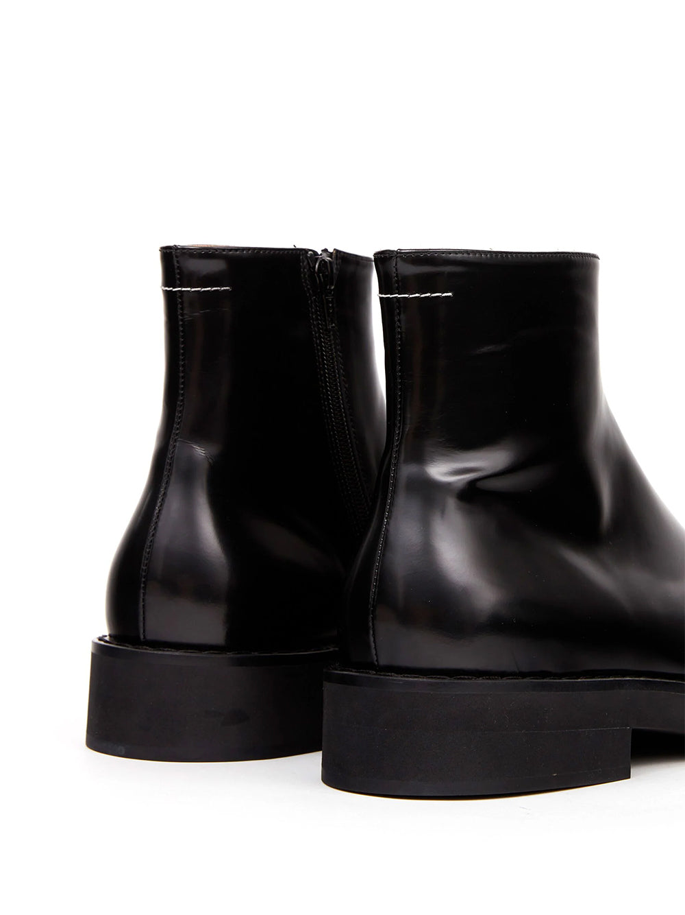 Trunk Leather Ankle Boots Black