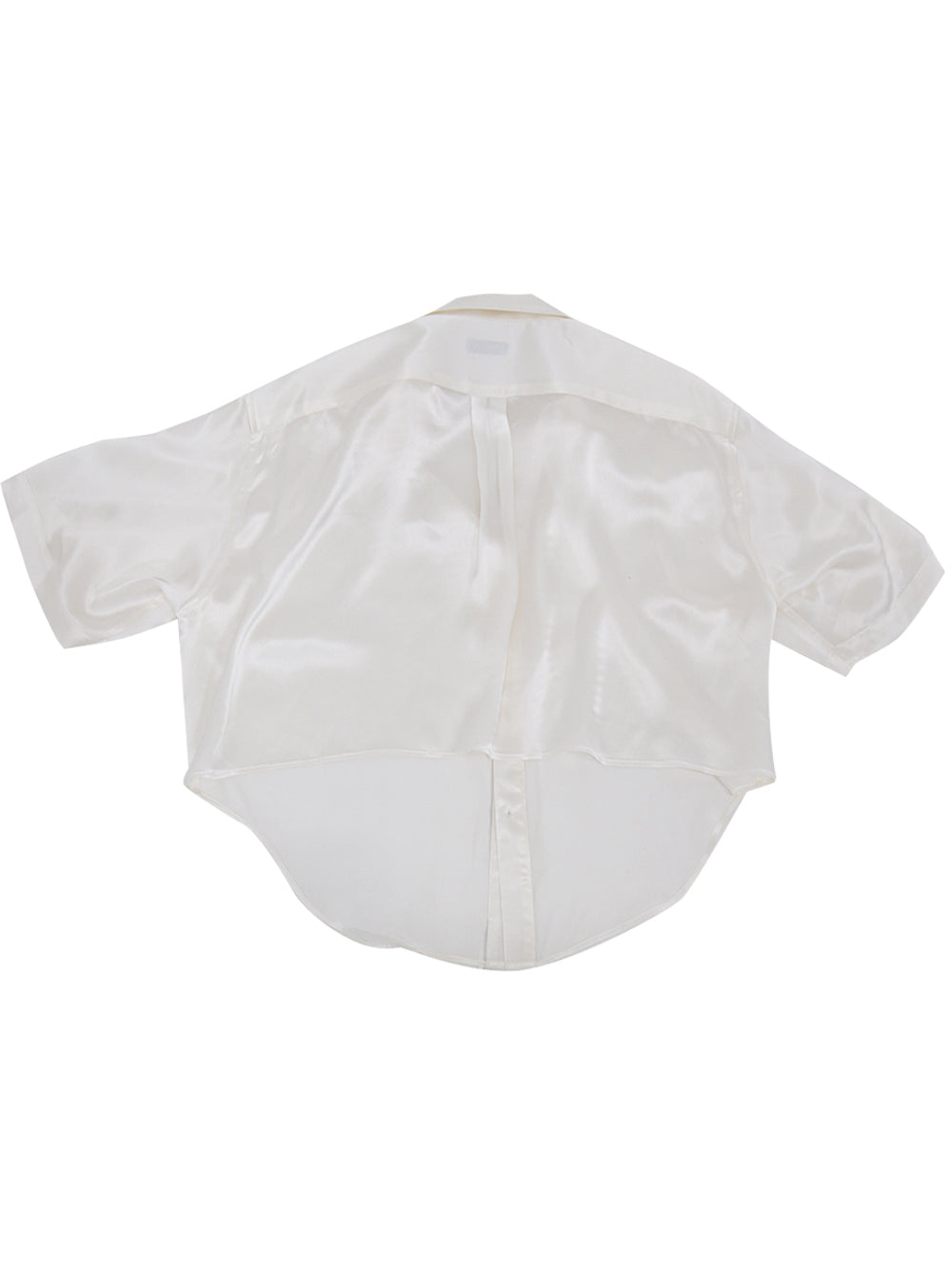 Twist-Placket Corset Shirt White